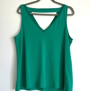 Green viscose fabric top by Banana Republic